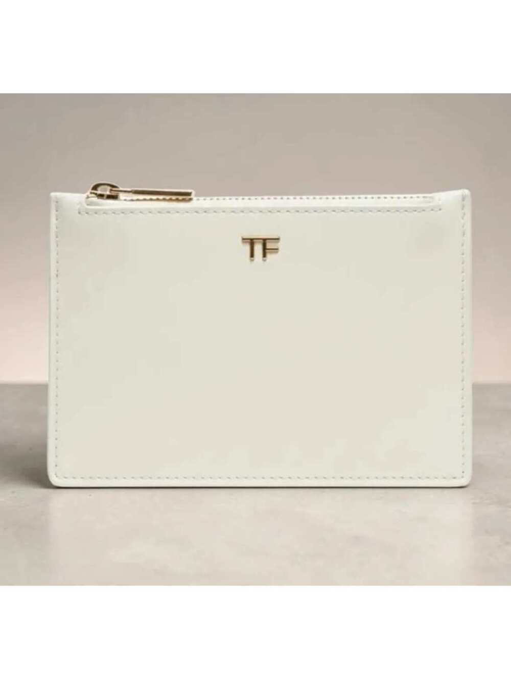 Tom Ford Zipper Card Holder/Cosmetic Pouch with Gold